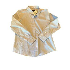 NWT Liz Claiborne Career Wrinkle Resistant Placid Blue Shirt L